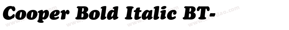 Cooper Bold Italic BT字体转换